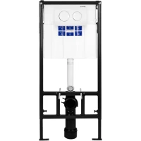 Инсталляция для унитаза Bettoserb Sava Fix Slim Cool SET40006466 с кнопкой смыва, белый глянец