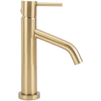 Смеситель для раковины Rea Level REA-B6218 без донного клапана, золотой матовый