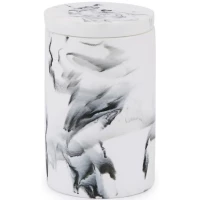 Косметическая ёмкость Kassatex Arabesco White/Black AAB-CJ-WB