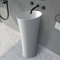 Раковина Abber Stein AS2509-H 50x50 см, напольная, белый матовый