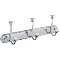 Планка с крючками Fixsen Adele FX-55005-3 для ванны, хром