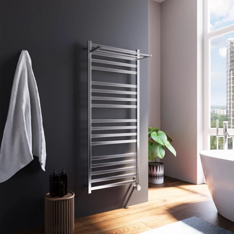 Полотенцесушитель электрический Grota Comfort 4650186715883 1500x630, ТЭН левый/правый, матовый хром Полотенцесушитель электрический Grota Comfort 4650186715883 1500x630, ТЭН левый/правый, матовый хром