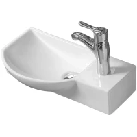 Раковина WeltWasser Aisbach 7950 GL-WT R 10000008693 50,5x23,5 см R, рукомойник, белый