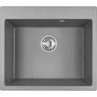 Кухонная мойка Granula 6001, АЛЮМИНИУМ 60x52 см, алюметаллик
