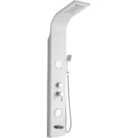 Душевая панель Ceruttispa Twin CT9985 со смесителем, белый матовый