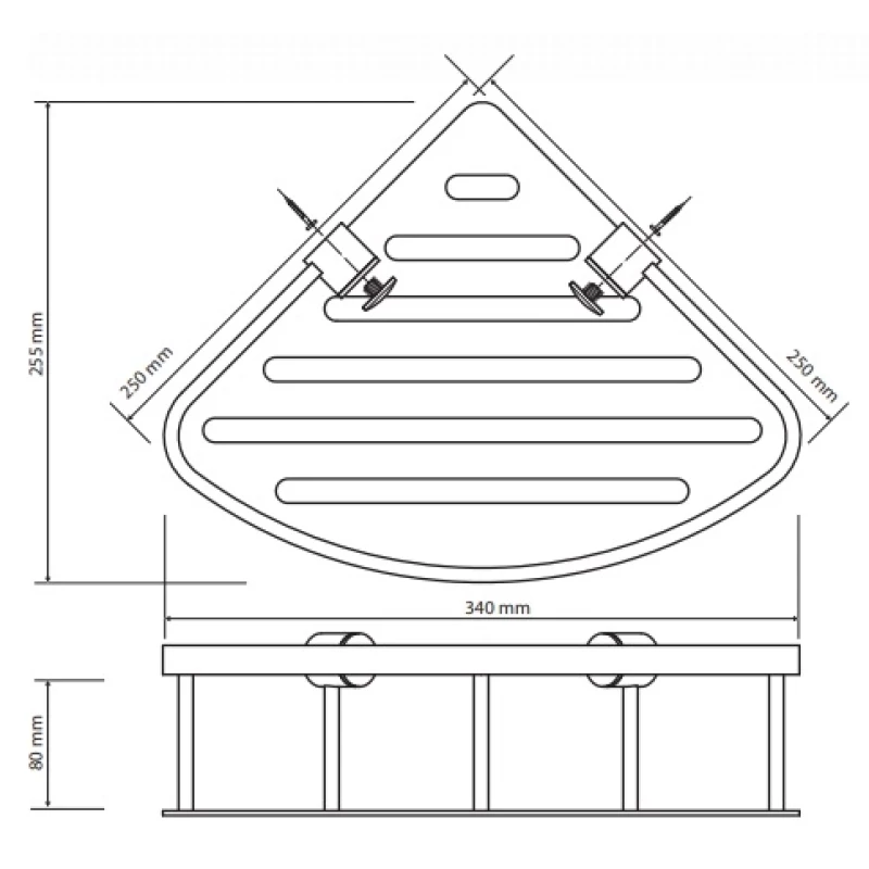Полка угловая 25x25 см Bemeta Cytro 146208082 Полка угловая 25x25 см Bemeta Cytro 146208082