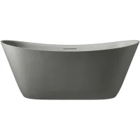 Ванна из литьевого мрамора AltroBagno Fiorina AltroBagnoFiorina090219CementGrey 170x75 см, отдельностоящая, серый цемент