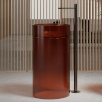 Раковина Abber Kristall AT2708Opal 45x45 см, напольная, коричневый