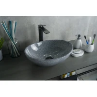 Раковина-чаша GID Mnc331 41x34 см, накладная, серый мрамор