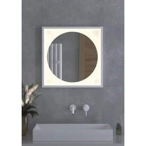 Изображение товара зеркало 60x60 см белый матовый defesto eclipse df 2236