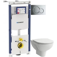 Комплект подвесной унитаз Laufen Pro 8.2095.0.000.000.1 + 8.9896.6.000.000.1 + система инсталляции Geberit 111.362.00.5 + 115.770.21.5