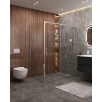 Душевой уголок Cezares Molveno MOLVENO-AH-11-160/90-C-Cr-IV 160x90 см, профиль хром, стекло прозрачное