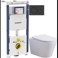 Комплект подвесной унитаз Esbano Clavel ESUPCLAVW + система инсталляции Geberit 111.362.00.5 + 115.882.DW.1