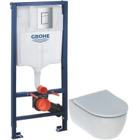 Комплект подвесной унитаз Geberit iCon 500.784.01.1 + система инсталляции Grohe 38772001