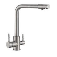 Смеситель для кухни с подключением к фильтру Ulgran нержавеющая сталь U-016-304