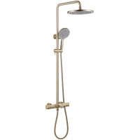 Душевая система Abber Thermostat AF8516G 220 мм, с термостатом, золотой матовый