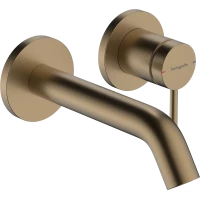 Смеситель для раковины Hansgrohe Tecturis S 73350140 встраиваемый, с выпуском, бронза