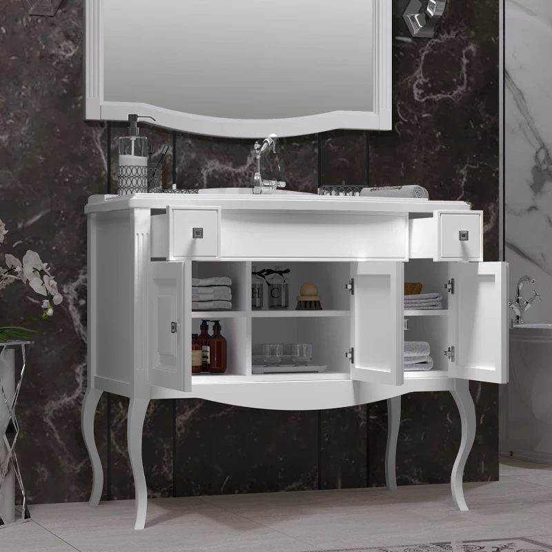Комплект мебели белый матовый 100 см Opadiris Лаура