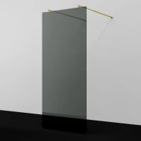 Душевая перегородка WasserKRAFT Vechte 60W44PG-TG 99,4 см, профиль золотой, стекло тонированное