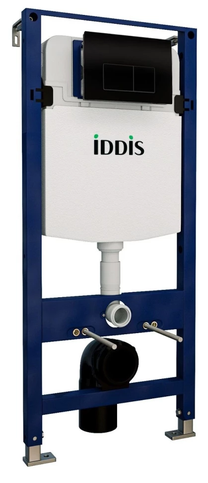 Инсталляция для унитаза IDDIS Optima Home OPH00MBi32K с кнопкой смыва, черный монтажный элемент для подвесного унитаза 1140 мм iddis optima home oph00gci32k