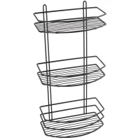 Полка для ванной Fixsen FX-720B-3 25 см, тройная, черный матовый