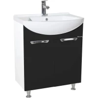 Тумба черный глянец/белый глянец 64 см Bellezza Альфа 4638810000048