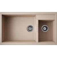 Кухонная мойка Omoikiri Tetogranit Tedori 86-2-LB-SA 4993934 86x50 см, бежевый