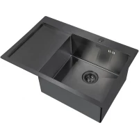 Кухонная мойка Zorg PVD 7851-R GRAFIT 78x51 см, графит