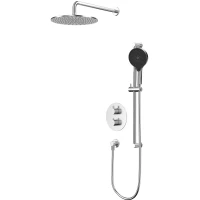 Душевой комплект Whitecross Y YSET09TOPNIB 300 мм, с термостатом, никель матовый