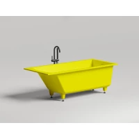 Ванна из литьевого мрамора Salini S-Sense Cascata Kit 104813MF 170x70 см, покраска по RAL матовый полностью