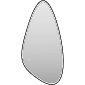 Изображение товара зеркало brevita venus ven-var-060-black 60x120 см, с led-подсветкой, сенсорным выключателем, черный матовый