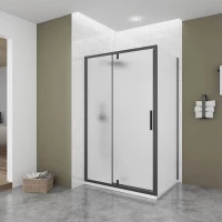 Душевой уголок Veconi Ottimo OP20B-SP-12080-07-C9 120x80 см, профиль черный матовый, стекло матовое