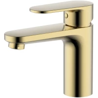 Смеситель для раковины Aquatek Ника AQ1810BG без донного клапана, золотой матовый