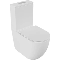 Унитаз-компакт Grossman GR-4494MSQ безободковый, торнадо, с сиденьем микролифт, белый матовый