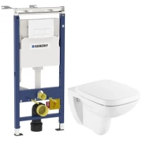 Комплект подвесной унитаз Roca Debba 346997000 + ZRU9302826 + система инсталляции Geberit 458.125.11.1