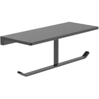 Держатель туалетной бумаги Wonzon & Woghand Eclipse WW-9156-BGM с полкой для телефона, двойной, темный графит матовый