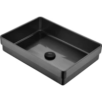 Раковина Abber Wasser Kreis AF2401GM 51x36 см, встраиваемая сверху, оружейная сталь матовый