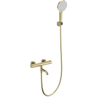 Термостат для ванны Wonzon & Woghand Inn 3 WW-B2065-A1-BG с душевым гарнитуром, золотой матовый