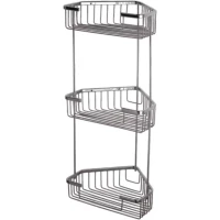 Полка для ванной D-Lin D201306 24x21 см, угловая, тройная, хром 