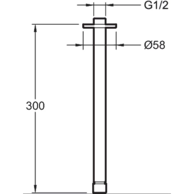 Потолочный держатель для верхнего душа 300 мм Jacob Delafon E10043-CP