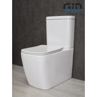 Унитаз-компакт GID Tn2180 безободковый, с сиденьем микролифт, белый