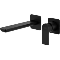 Смеситель для раковины Remer Infinity I15PLNO встраиваемый, без донного клапана, черный матовый