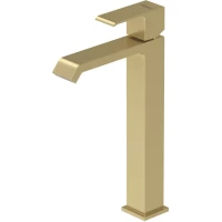 Смеситель для раковины Cezares Porta PORTA-LC-SR с донным клапаном, золотой матовый