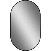 Зеркало Art&Max Torino AM-Tor-600-1000-DS-Nero 60x100 см, с LED-подсветкой, сенсорным выключателем, диммером, антизапотеванием, черный