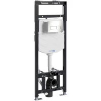 Инсталляция для унитаза WasserKRAFT Alme 15 15TLT.010.ME.BN03 с кнопкой смыва, никель