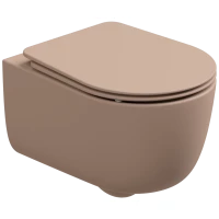 Унитаз подвесной GSG Hit HIWCSO032 безободковый, бежевый матовый