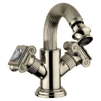 Смеситель на биде с донным клапаном бронза, ручки swarovski Cezares Olimp OLIMP-BS2-02-Sw