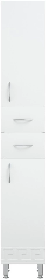 Пенал напольный белый глянец/белый матовый R Corozo Олимп SD-00000693