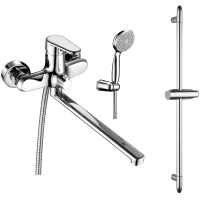 Смеситель для ванны Lemark Point LM0379C универсальный, с душевым гарнитуром, хром