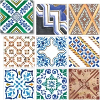 Керамогранит Geotiles Geomix Montmartre 22.3x22.3(15 Видов Рисунка)